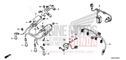 FAISCEAU SECONDAIRE/BOBINE D'ALLUMAGE CB1100CAK de 2019